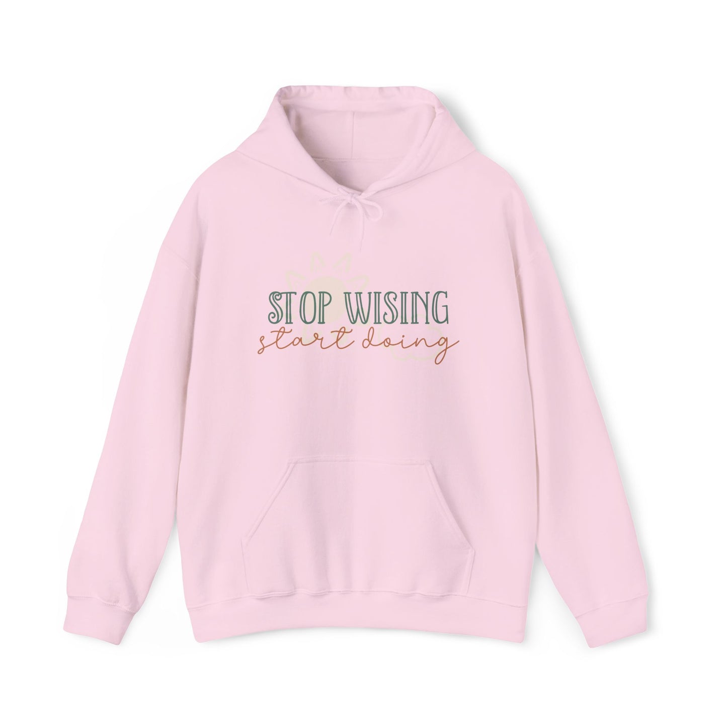 Motivational Unisex Hoodie - STOP WISHING START DOING